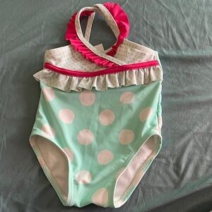 3-6 month Polka Dot Ruffle Swimsuit
